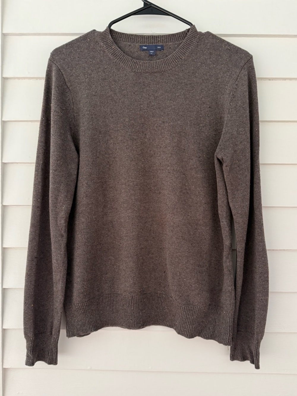 Gap Factory | Men’s Brown Crewneck Sweater XS Speckled Cotton Knit